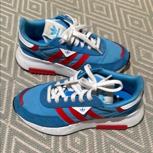 Adidas Blue and Red Sneakers